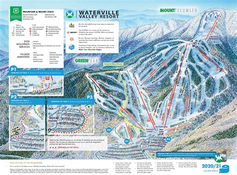 2021 22 Waterville Valley Trail Map New England Ski Map Database
