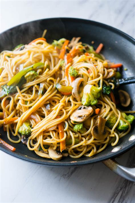 Add these vegetables (along with any scrapings and sauce) to the steel insert and put the steel insert back into the instant pot. 15 Minute Vegetable Lo Mein - Kitschen Cat