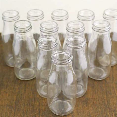 250ml Mini Milk Glass Bottles With Gold And Silver Lids Pack Etsy