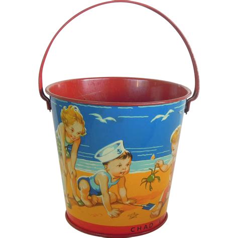 Vintage Chad Valley Beach Pail, England, Mint Condition ...