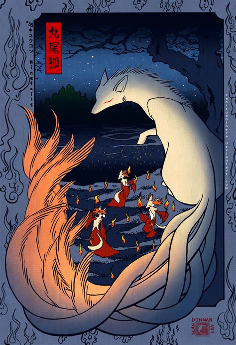 The Nine Tailed Fox At The Changing Tree Oji By Canispanthera On