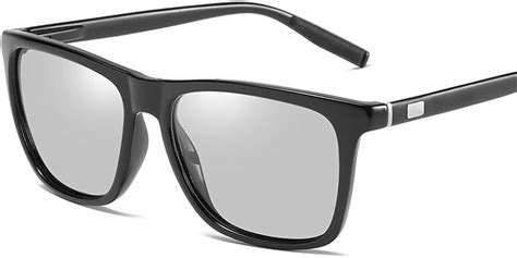 Polarized Photochromic Lens Sunglasses Driving Photosensitive Sunglasses For Men Black A387t