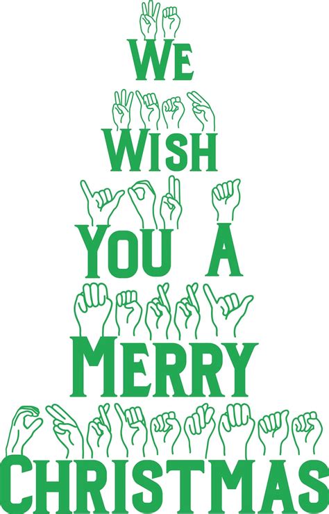 We Wish You A Merry Christmas In Sign Language Svg Bundle Etsy
