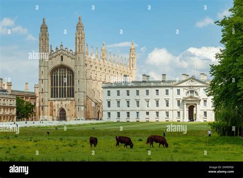 Kings College Seen Across The Backs In Cambridge Stock Photo Alamy