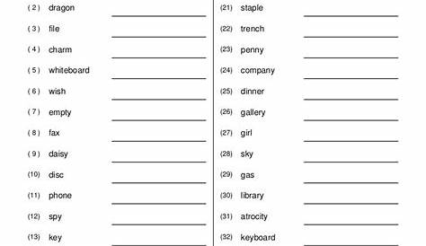 grade 2-3 mixed plurals worksheet
