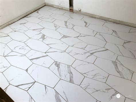 How To Tile A Cement Floor Bathroomlaundry Room One Room Challenge