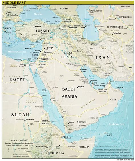 Middle East Map 2012 •