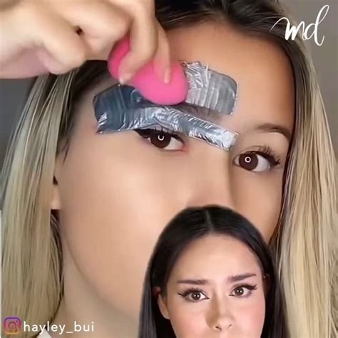 Metdaan Beauty This Tape Hack Will Make Your Brows Look Perfectly Shaped Beautiful Buns