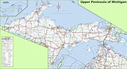 Cities In Upper Peninsula Michigan Map – Map Vector