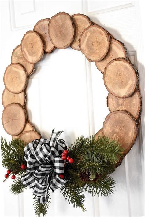 101 idées DIY de couronne de Noël à fabriquer soi même Wood crafts