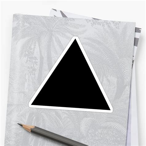 Black Triangle Sticker By Shopmememe Redbubble