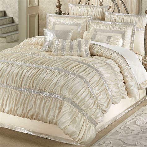 Radiance Shirred Faux Silk Comforter Bedding