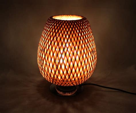 Free Shipping Handwoven Bamboo Table Lamps Desk Lamps Bamboo Etsy