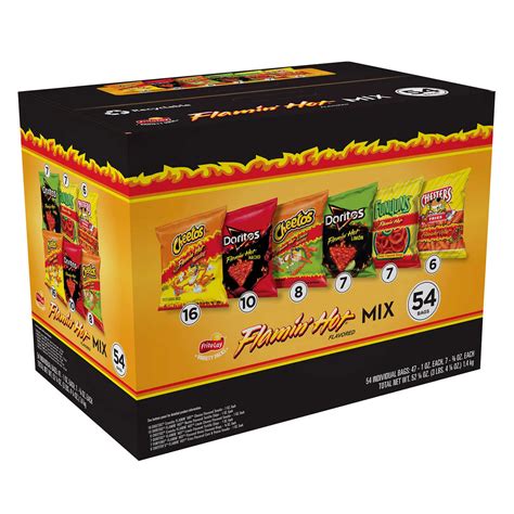 Frito Lay Flamin Hot Mix Variety Pack 54 Count