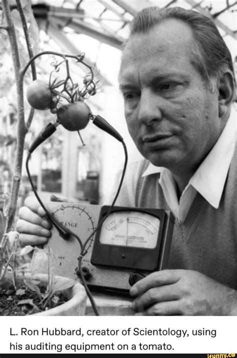 L Ron Hubbard Creator Of Scientology Using His Auditing Equipment On