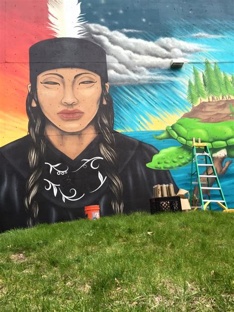 White Wolf Native American Street Artist Honors The