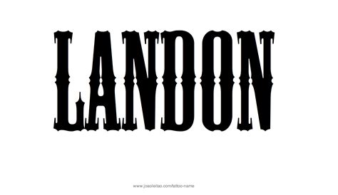 Landon Name Tattoo Designs