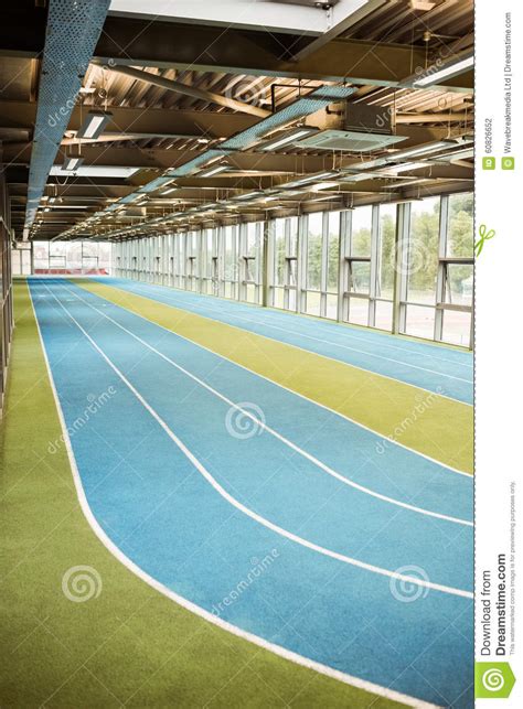 Indoor Running Track Stock Photo Image Of Workout People 60826652