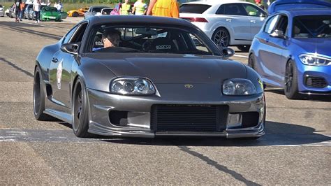 1200hp Toyota Supra Mk4 Accelerations Drag Race And Exhaust Sounds