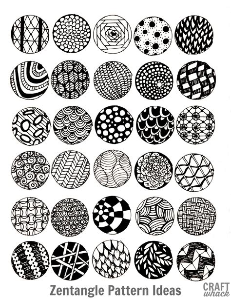 Inspired By Zentangle Patterns And Starter Pages Of Doodle Art For Beginners Zentangle