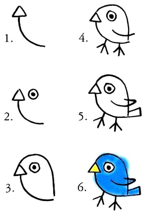 Pájaros Dibujos Fáciles Para Hacer 🙂 Paso A Paso