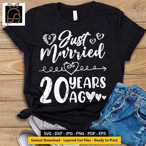 Just Married 20 Years Ago Svg20 Years Of Marriage Svg20 Etsy Just