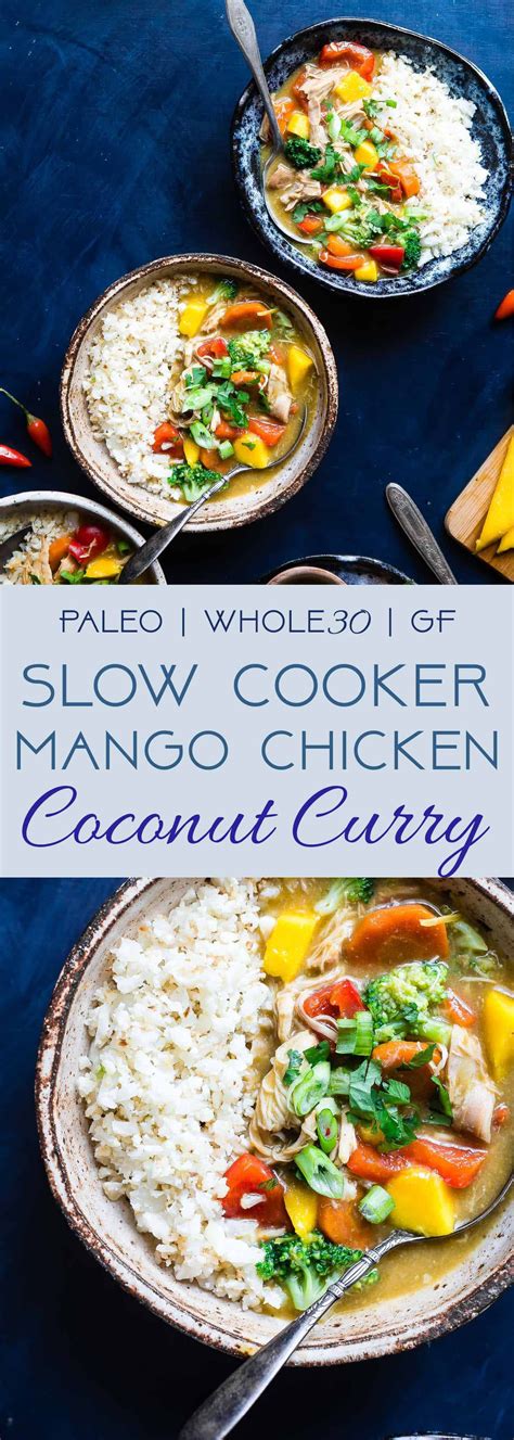 Whole30 Slow Cooker Mango Chicken Curry- An easy, healthy ...
