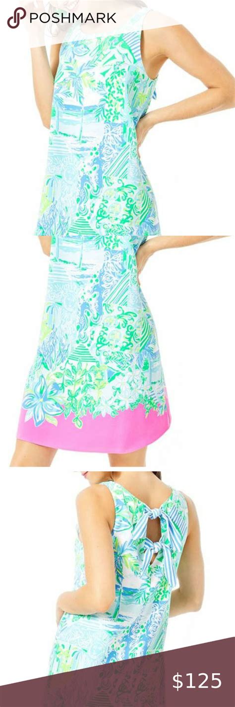 Lilly Pulitzer Jackie Border Print Shift Dress Xl The Easy Fit And Bra