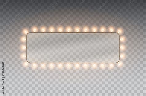 Vecteur Stock Light Rectangle Banner Isolated On Transparent Background