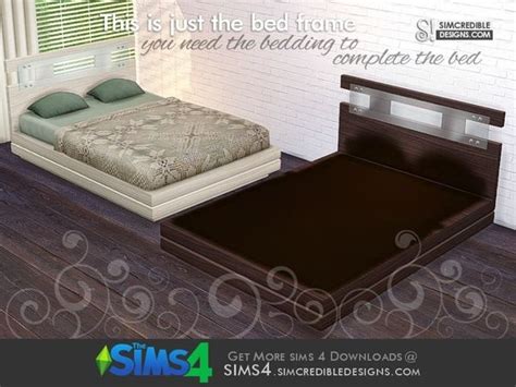 Simcredibles Cassis Bed Frame Toddler Bed Frame Sims 4 Beds Bed Frame