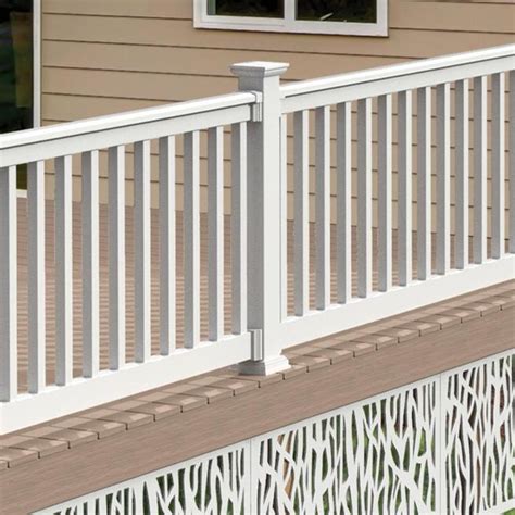 Freedom Assembled 10 Ft X 3 Ft Lincoln White Pvc Deck Rail Kit With