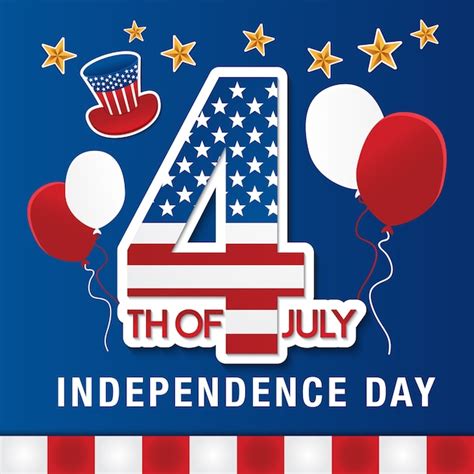 Premium Vector Fourth Of July Independence Day Vector Illustration