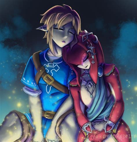 Mipha And Link By Theroguedeity On Deviantart Legend Of Zelda Breath