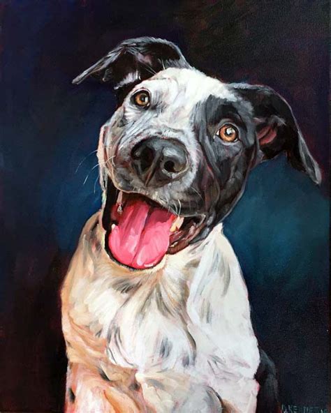 Hand Painted Dog Portraits From Your Photograph Pet Portrait