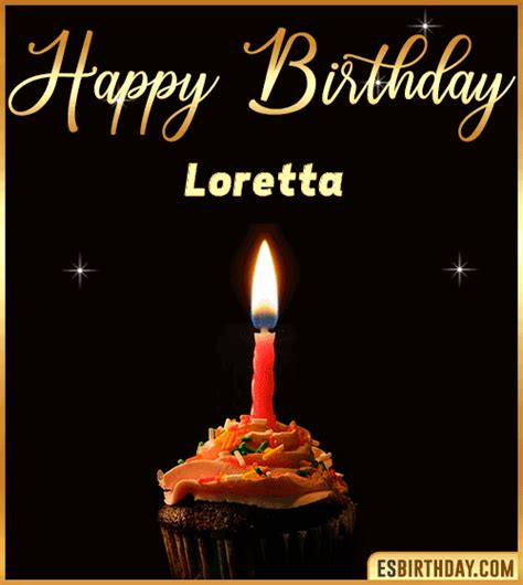 Happy Birthday Loretta  🎂 Images Animated Wishes【28 S】