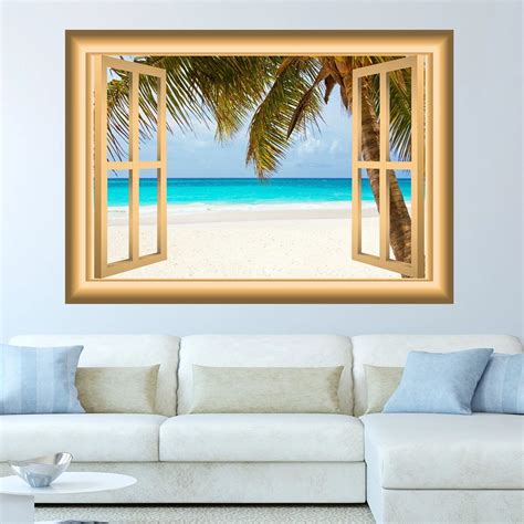 Dekoration Möbel And Wohnen Palms And Caribbean Beach Photo Window Wall