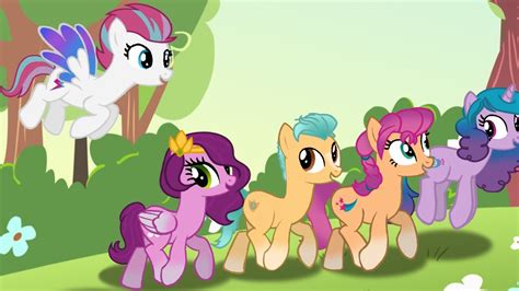 Mlp G5 In G4 Style Pipp Zipp Hitch Sunny And Izzy Background