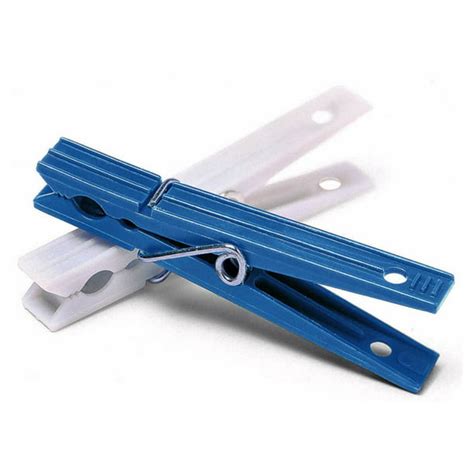 Whitmor Plastic Clothespins Blue And White Set Of 50