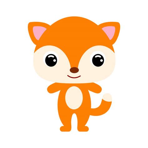 Cartoon Wild Animals For Kids Fox Little Cute Baby Fox