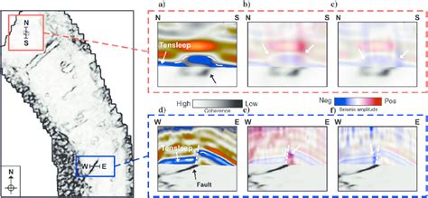 A Karst Feature On Seismic Section And Coherence Time Slice B Most