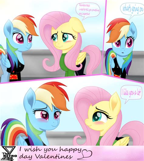 Rainbow Dash And Fluttershy Valentine Special By Theretroart88 On