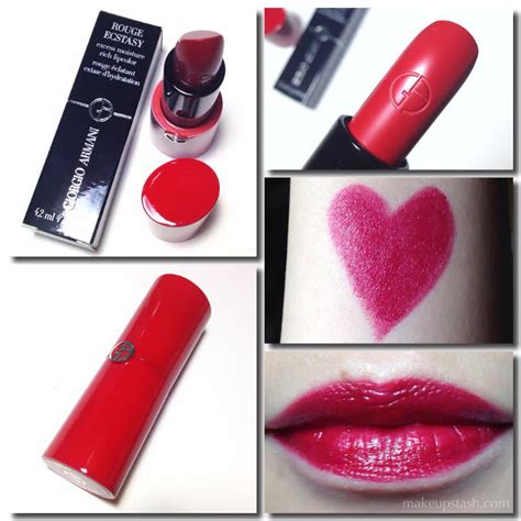 Review Giorgio Armani Rouge Ecstasy Cc Lipstick In 401 Hot Makeup