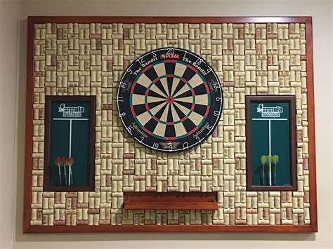 Wine Cork Dart Board Man Cave Home Bar Game Room Bar Game Room Basement