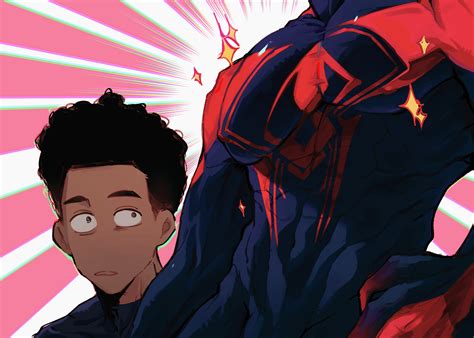 Miguel Ohara And Miles Morales Marvel And 3 More Drawn By Jv0202021
