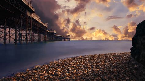 Brighton Pier At Low Tide With Sunset Nd 10 Filter Used A Flickr