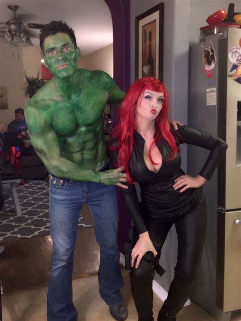 Hulk And Black Widow Halloween Couples 💘 Avengers Costumes Couples
