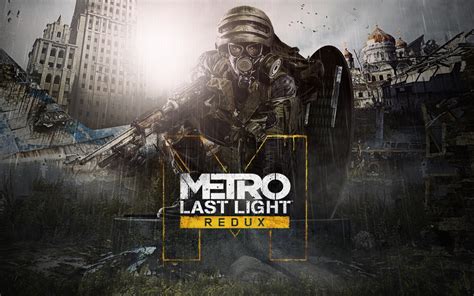 Wallpaper Helmet Metro Last Light Redux 4a Games Art Darkness