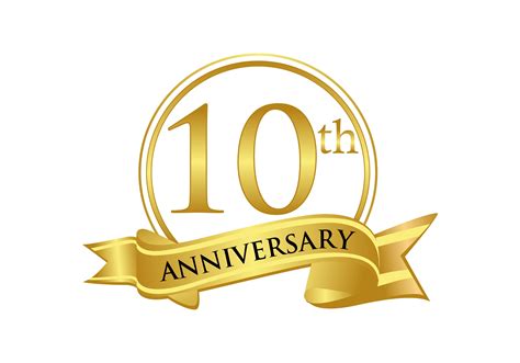 10th Anniversary Celebration Logo Vector Graphic By Deemka Studio