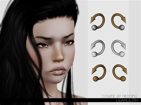 The Sims Resource Leahlillith Collide Lip Piercing