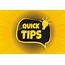 Quick Tips Badge Banner Vector With Light Bulb And Speech Bubble 